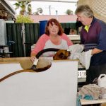 Donna and Paul doing the monthly charity dog washes at the Whyalla Veterinary Clinic