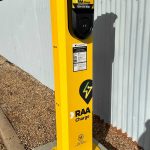 The RAA’s solution to electric vehicle charging. A 7Kw charging post with no cable.