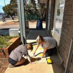 Stencilling paw prints